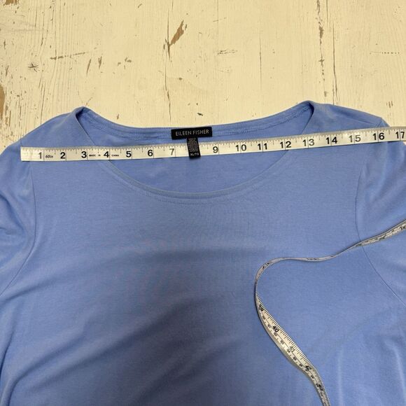 Eileen Fisher Dress XL Viscose Jersey Ballet Neck Tunic Dress 3/4 Sleeve Stretch - Picture 6 of 11